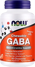 Kup Gaba do żucia o smaku pomarańczowym - Now Foods GABA Chewable Natural Orange Flavor