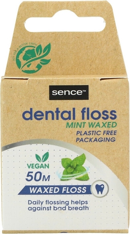 Nić dentystyczna z mentolem, 50 m - Sence Fresh Flosdraad Fresh Mint  — Zdjęcie N1