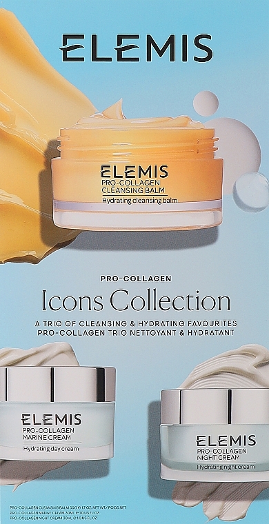 Zestaw - Elemis Pro-Collagen Icons Collection (cl/balm/50g + cr/30ml + n/cr/30ml) — Zdjęcie N1