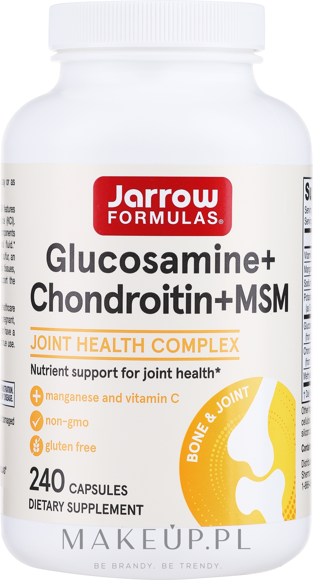 Suplementy odżywcze - Jarrow Formulas Glucosamine + Chondroitin + MSM — Zdjęcie 240 szt.