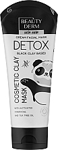 Kosmetyczna maseczka do twarzy na bazie czarnej glinki - Beauty Derm Detox Cream Facial Mask — Zdjęcie N1
