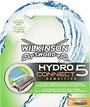 Wkłady ostrza do maszynki, 2 szt. - Wilkinson Sword Hydro 5 Connect Sensitive — Zdjęcie N1