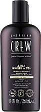 Żel do pielęgnacji włosów i ciała 3 w 1 - American Crew Official Supplier To Men 3 In 1 Ginger + Tea Shampoo Conditioner And Body Wash  — Zdjęcie N1