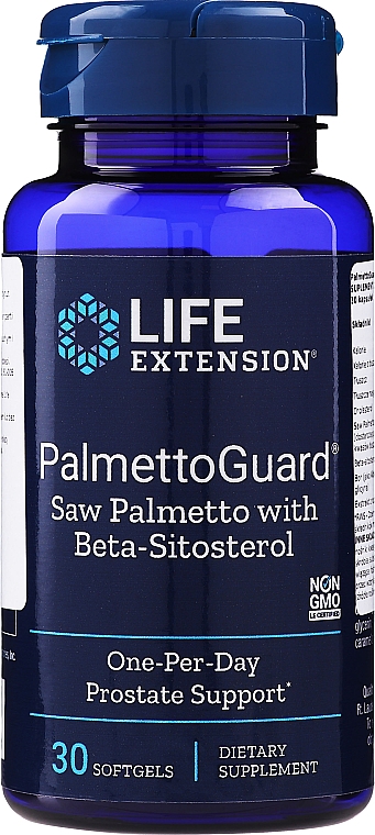 Suplement diety dla zdrowej prostaty - Life Extension PalmettoGuard Saw Palmetto with Beta-Sitosterol — Zdjęcie N1