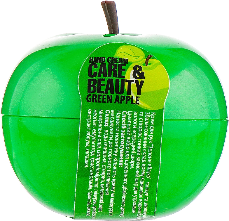 Krem do rąk Zielone jabłko - Care & Beauty Hand Cream — Zdjęcie N1