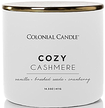 Kup Świeca zapachowa z trzema knotami - Colonial Candle Pop of Color Cozy Cashmere