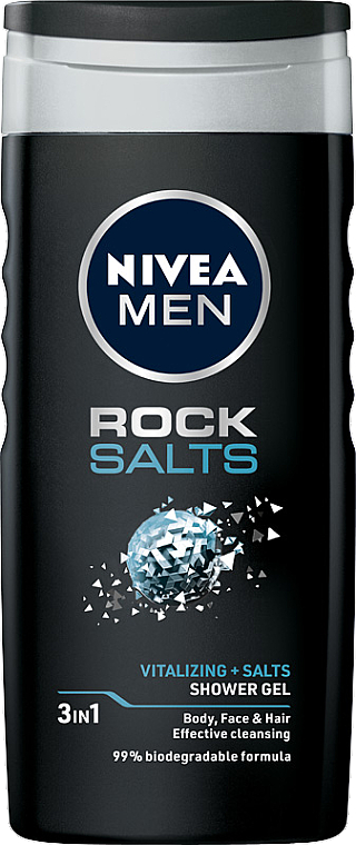 Żel pod prysznic dla mężczyzn do ciała, twarzy i włosów - NIVEA MEN Rock Salts Shower Gel — Zdjęcie N1