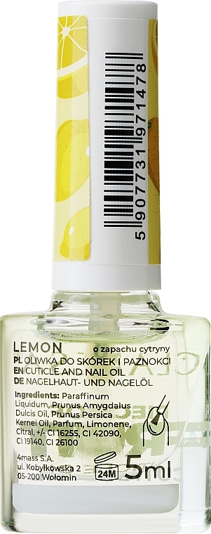 Oliwka do skórek Cytryna - Claresa Cuticle Oil Lemon — Zdjęcie N2