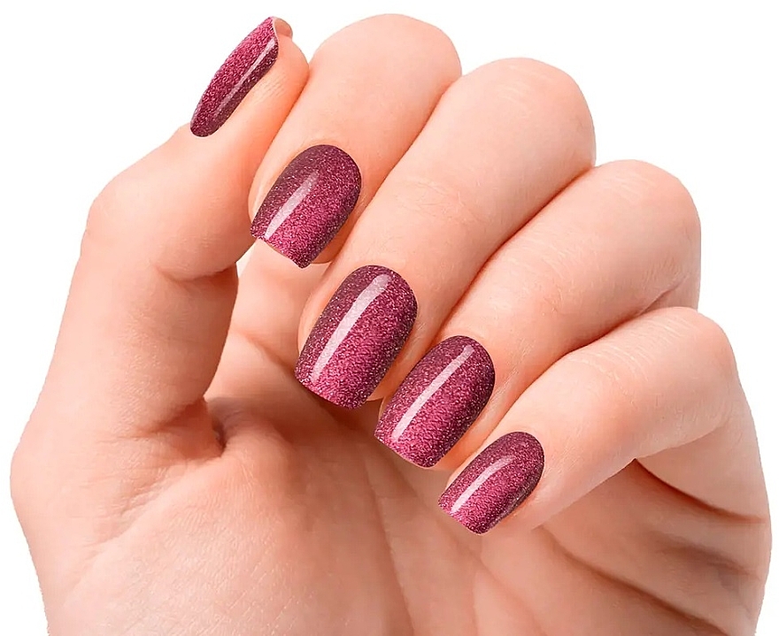 Zestaw żelowych naklejek na paznokcie - Nooves Premium Glam Ruby Claret Glitter — Zdjęcie N3