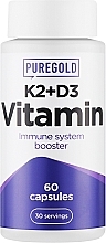 Kompleks witaminy K2 + D3, w kapsułkach - Pure Gold K2+D3 Vitamin Immune System Booster — Zdjęcie N1