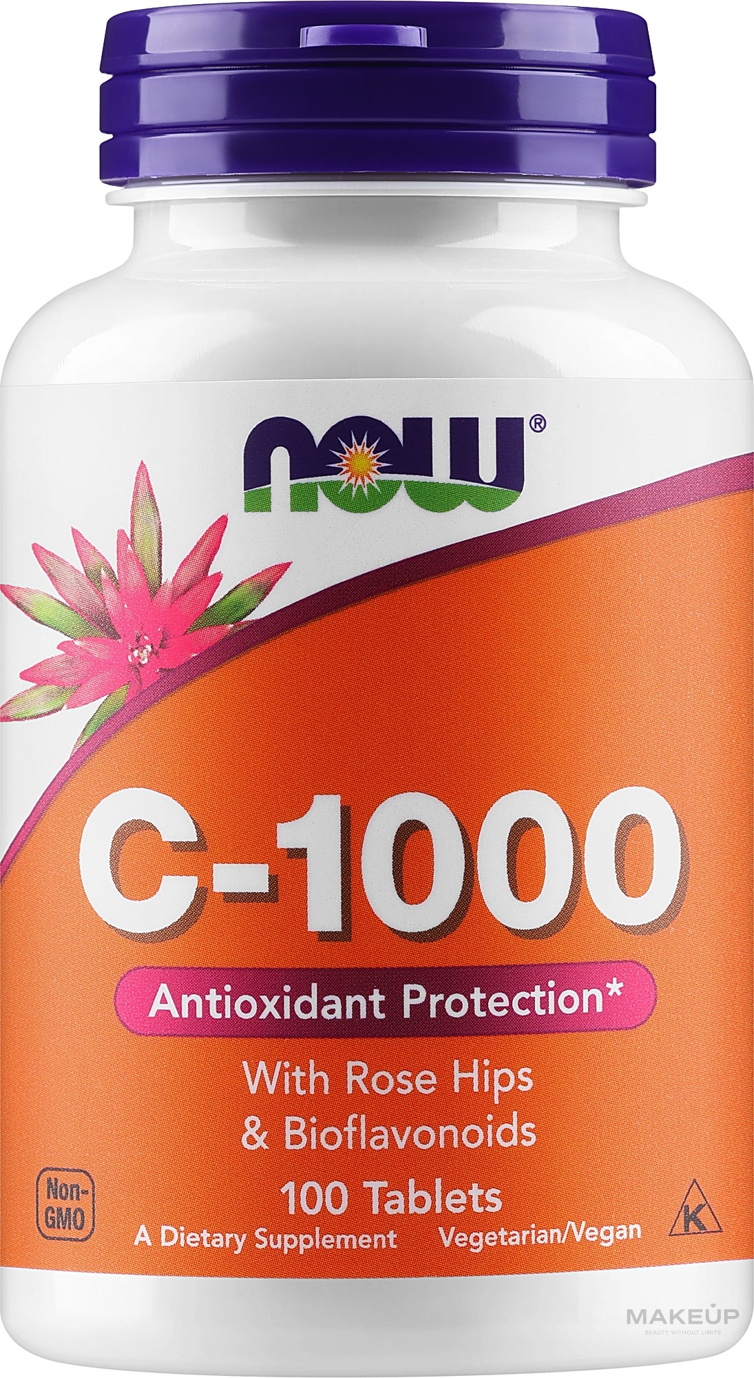 Witamina C-1000 + dzika róża + bioflawonoidy - Now Foods c-1000 With Rose Hips & Bioflavonoids  — Zdjęcie 100 szt.