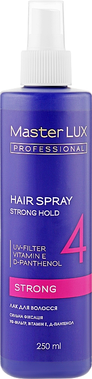 Silnie utrwalający lakier do włosów - Master LUX Professional Strong Hair Spray — Zdjęcie N1