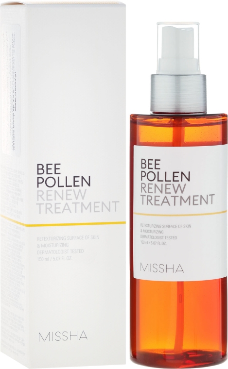 Wzmacniająca esencja w formie mgiełki do twarzy z pyłkiem pszczelim - Missha Bee Pollen Renew Treatment
