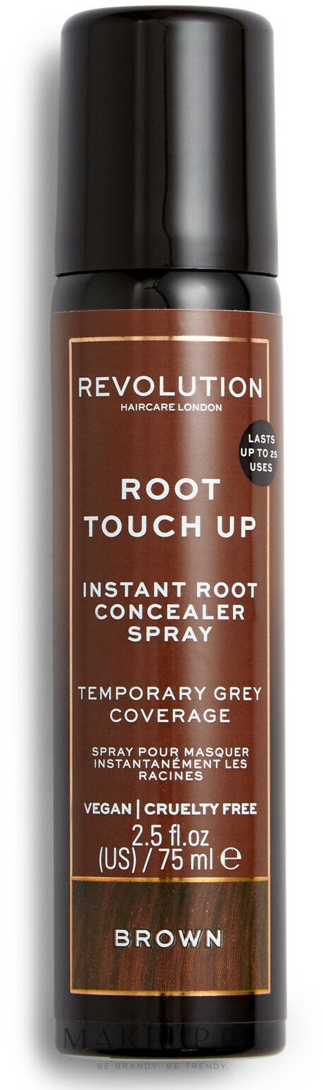 Błyskawiczny retusz odrostów w sprayu - Makeup Revolution Haircare Root Touch Up Spray — Zdjęcie Brown
