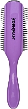 Szczotka do włosów D4, czarno-fioletowa - Denman Original Styling Brush D4 African Violet — Zdjęcie N2