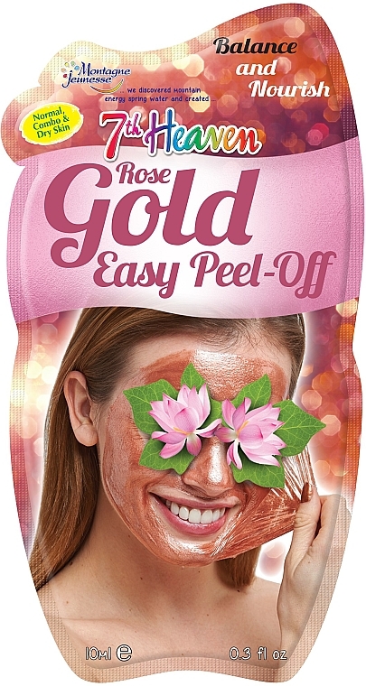 Maska peel-off z różowym złotem - 7th Heaven Rose Gold Easy Peel-Off Face Mask — Zdjęcie N1