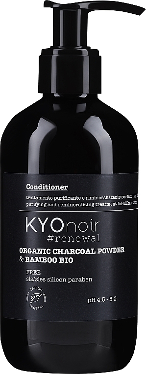 Oczyszczająca odżywka do włosów Organiczny węgiel i bambus - Kyo Noir Organic Charcoal Conditioner  — Zdjęcie N1