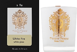 Tiziana Terenzi White Fire Scented Candle White Glass - Świeca zapachowa — Zdjęcie N2
