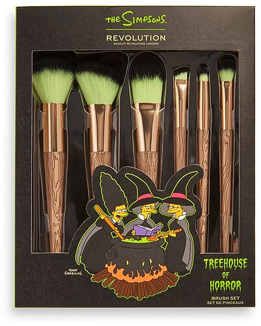 Zestaw pędzli do oczu i twarzy - Makeup Revolution The Simpsons Treehouse of Horror — Zdjęcie N1