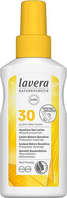 Balsam do opalania dla skóry wrażliwej - Lavera Sensitive Sun Lotion SPF 30 — Zdjęcie N1