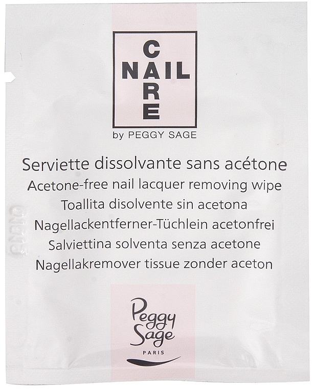 Chusteczki do usuwania lakieru do paznokci - Peggy Sage Nail Lacquer Removing Wipes Acetone-free — Zdjęcie N2