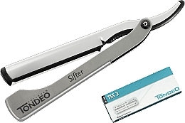 Składana brzytwa fryzjerska z 10 wymiennymi ostrzami - Tondeo Sifter Classic + 10 TSS3 Blades — Zdjęcie N1