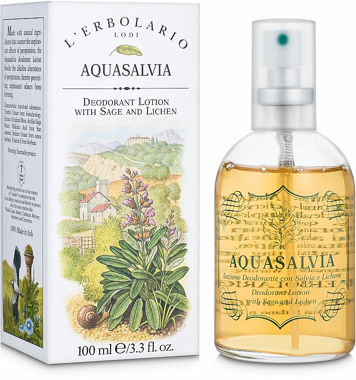 Płyn dezodorujący Szałwia i porost - L'Erbolario Aquasalvia