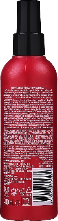 Termoochronny spray zapewniający połysk - Tresemmé Keratin Smooth Heat Protection Shine Spray — Zdjęcie N2