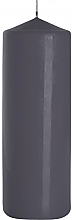 Świeca cylindryczna 80x200 mm, szara - Bispol — Zdjęcie N1