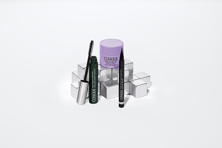 Zestaw - Clinique High Impact Favorites Set (mascara/7ml + eye/liner/0.34g + balm/15ml) — Zdjęcie N3