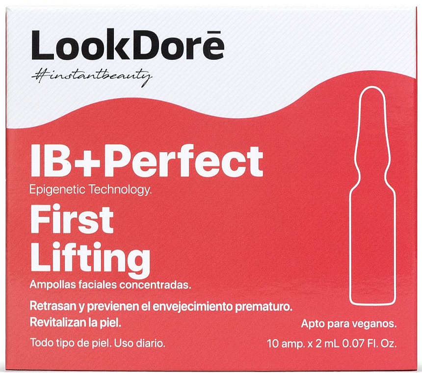 Skoncentrowane serum w ampułkach do twarzy - LookDore IB+Perfect First Lifting Ampoules — Zdjęcie N1