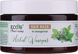 Maska z octem ziołowym do włosów zniszczonych - Eco U Hair Mask Herbal Vinegar For Damaged Hair — Zdjęcie N3