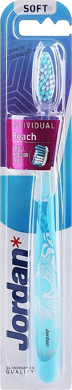 Miękka szczoteczka do zębów, jasnoniebieska z meduzą - Jordan Individual Reach Soft — Zdjęcie N1