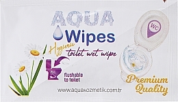 Nawilżany papier toaletowy, 2 szt. - Aqua Wipes Premium Quality Flushable (próbka) — Zdjęcie N1