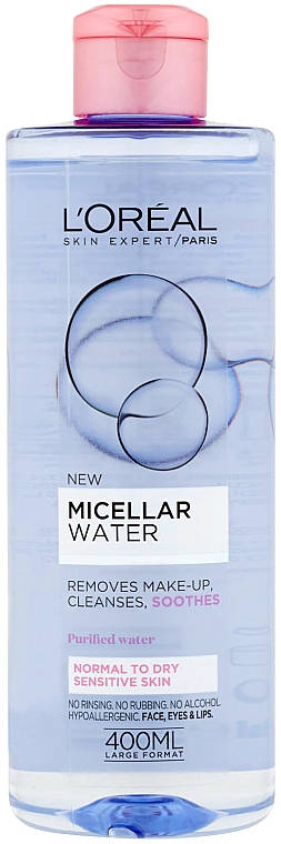 Oczyszczająca woda micelarna do demakijażu skóry normalnej - L'Oreal Paris Micellar Water Normal Dry Sensitive — Zdjęcie N1
