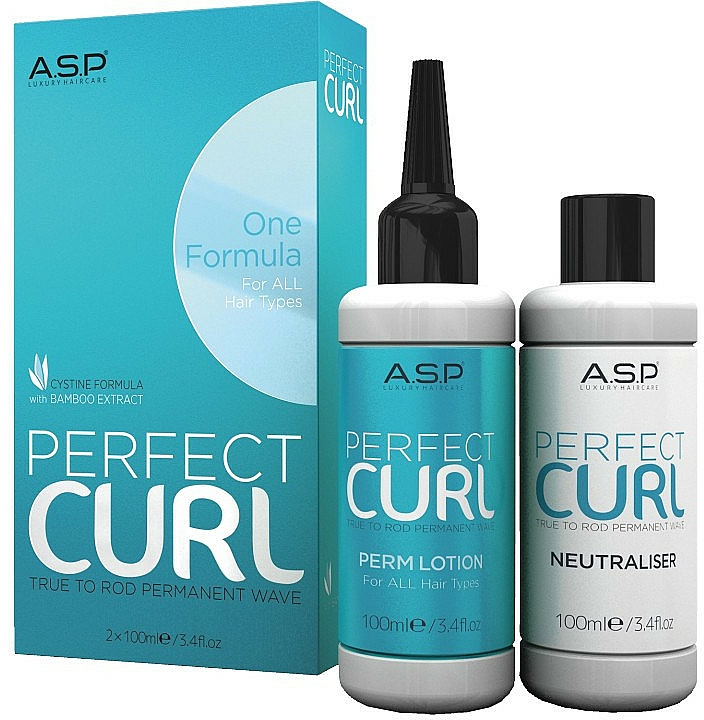 Zestaw - Affinage Salon Professional Perfect Curl Perm + Fix (neitraliser/100ml+hair/lot/100ml) — Zdjęcie N1