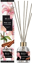 Dyfuzor zapachowy Lilia i cynamon - Bi-Es Home Fragrance Pink Lily & Cinnamon Reed Diffuser — Zdjęcie N1
