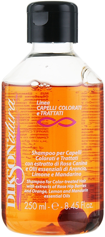 Szampon do włosów farbowanych z ekstraktem z dzikiej róży - Dikson Natura Shampoo Colorati