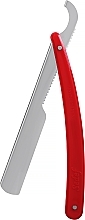Brzytwa do golenia z plastikowym uchwytem, czerwona - Sedef Plastic Handle Straight Razor — Zdjęcie N1