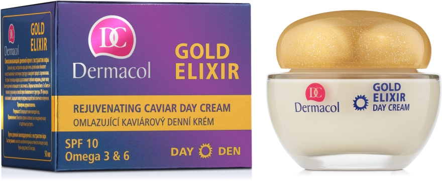 Krem na dzień - Dermacol Gold Elixir Rejuvenating Caviar Day Cream — Zdjęcie N1