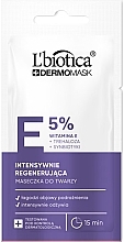 Intensywnie regenerująca maseczka do twarzy z witaminą E - L’biotica Dermomask  — Zdjęcie N1