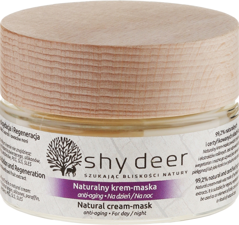 Naturalny krem-maska anti-aging na dzień i noc - Shy Deer Natural Cream-mask — Zdjęcie N1