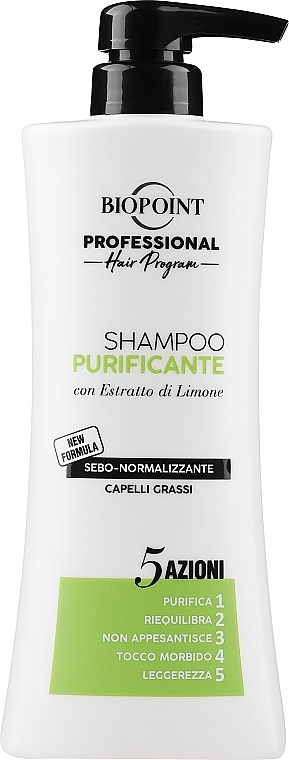 Szampon do włosów przetłuszczających się - Biopoint Shampoo Purificante — Zdjęcie N1