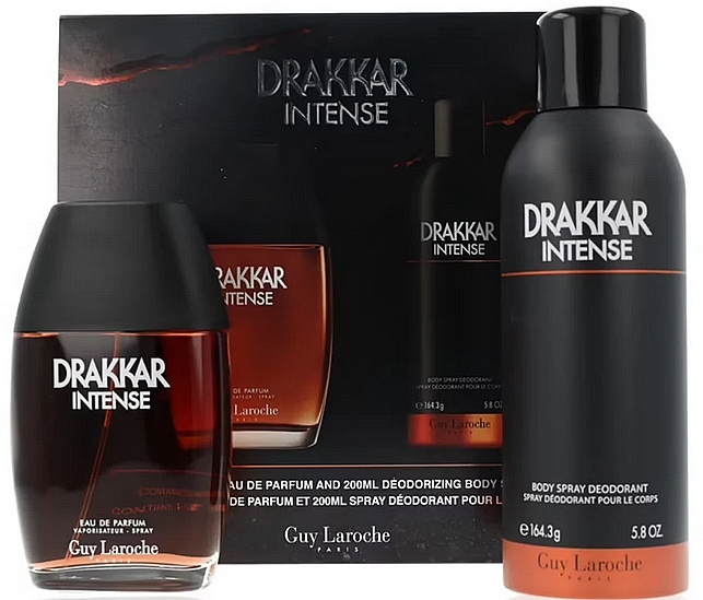 PRZECENA! Guy Laroche Drakkar Noir Intense - Zestaw (edt 100 ml + deo 200 ml) * — Zdjęcie N1