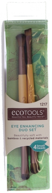 Zestaw pędzli do makijażu oka, 2 szt. - EcoTools Eye Enhancing Eyeshadow Brush Duo  — Zdjęcie N1