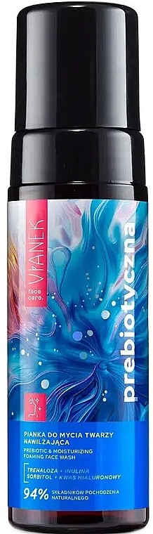 Nawilżająca oczyszczająca pianka do twarzy z trehalozą - Vianek Prebiotic & Moisturizing Foaming Face Wash — Zdjęcie N1