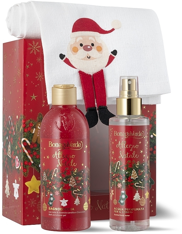 Zestaw - Bottega Verde Allergo Natale (sh/gel/250ml + b/mist/150ml + towel) — Zdjęcie N1