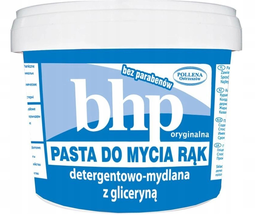 Detergentowo-mydlana pasta do mycia rąk z gliceryną - BHP  — Zdjęcie N1