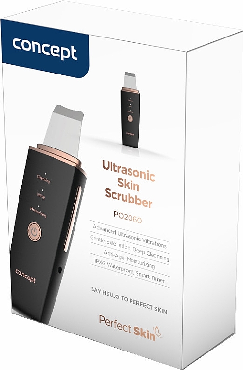 Urządzenie do peelingu kawitacyjnego, PO2060 - Concept Perfect Skin Ultrasonic Skin Scrubber — Zdjęcie N4