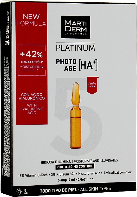 Odmładzające ampułki do twarzy - Martiderm Platinum Photo-Age Ampollas 